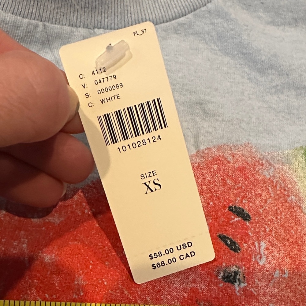 Anthropologie vintage wash watermelon tshirt - XS - Picture 6 of 6